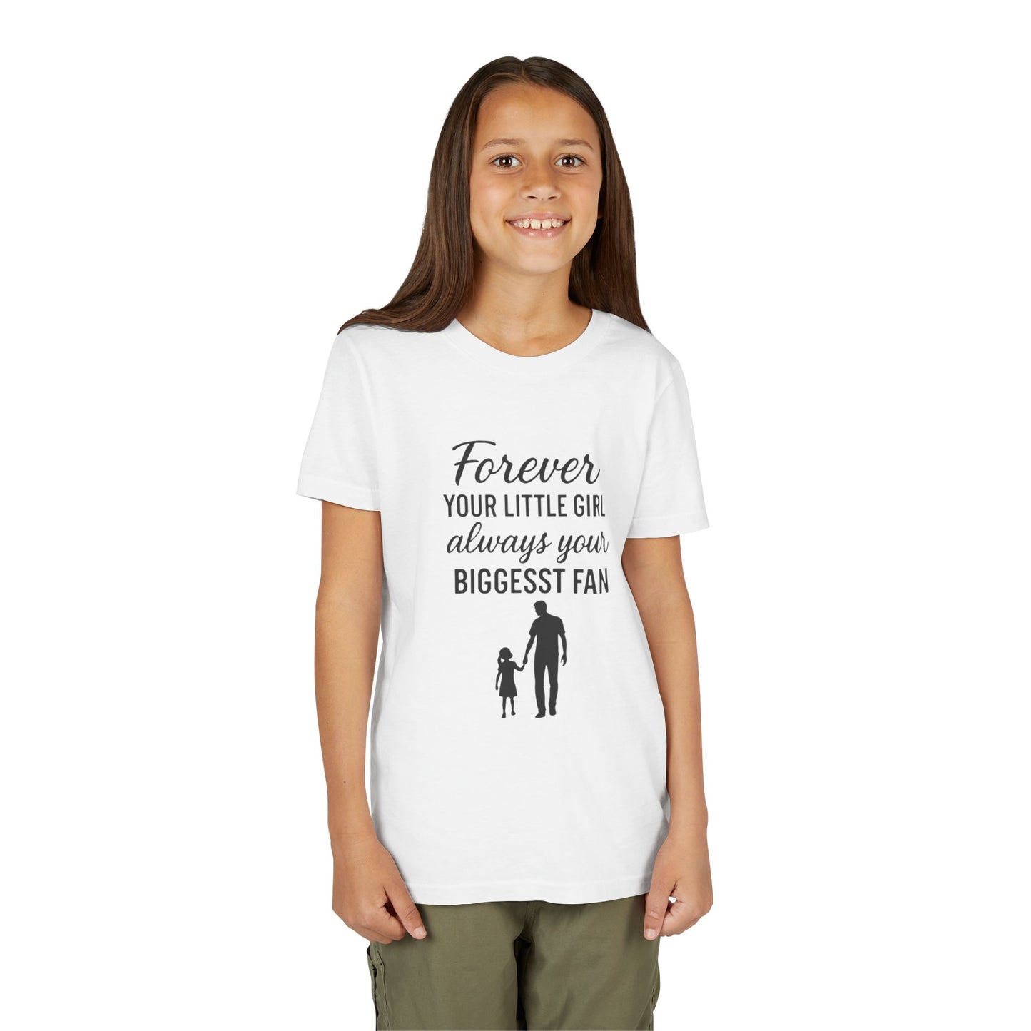 Daughter's Fan Tee - Forever Your Little Girl Shirt, Father's Day Gift, Kids' Tee, Family Love Tee, Special Occasion T-Shirt
