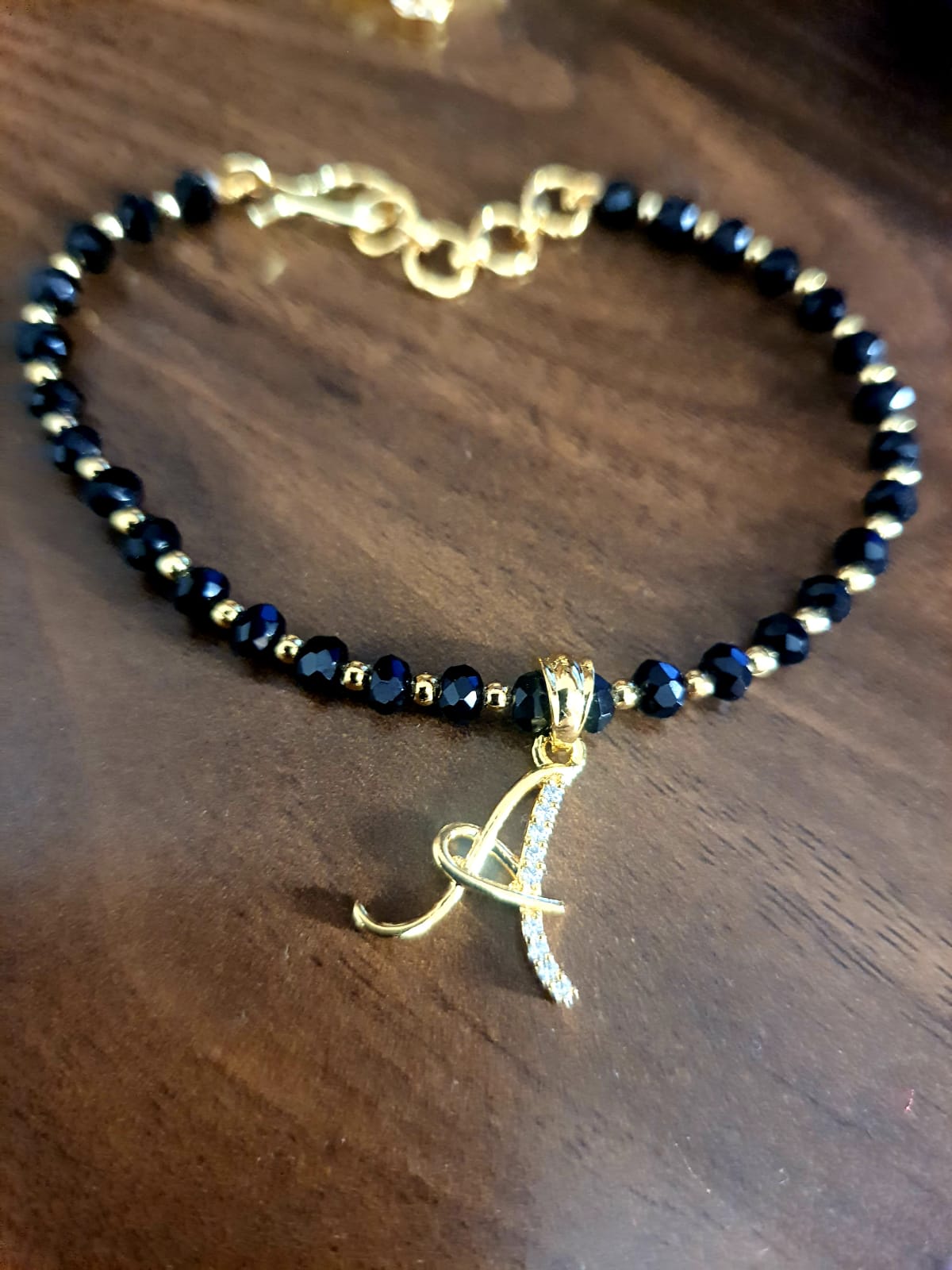 Bracelet with Stone Studded Initials