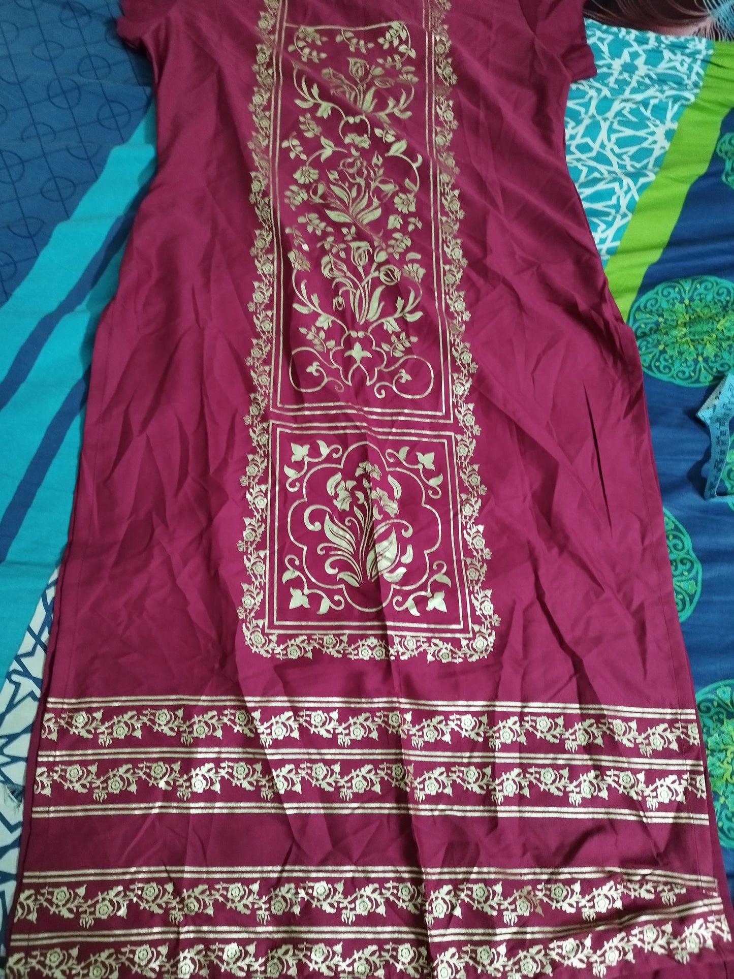 Maroon Kurta