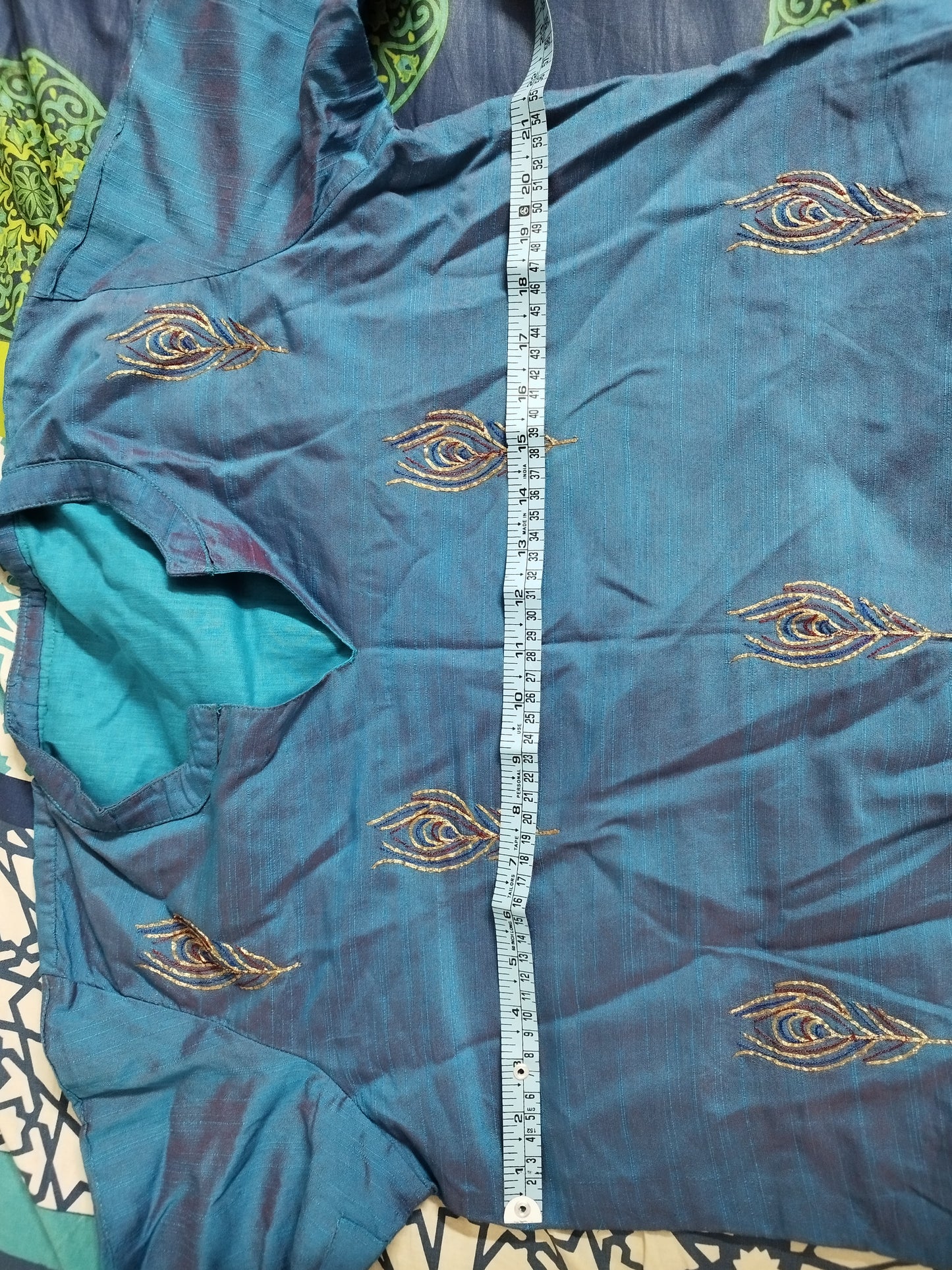 Peacock Embroidered Kurta