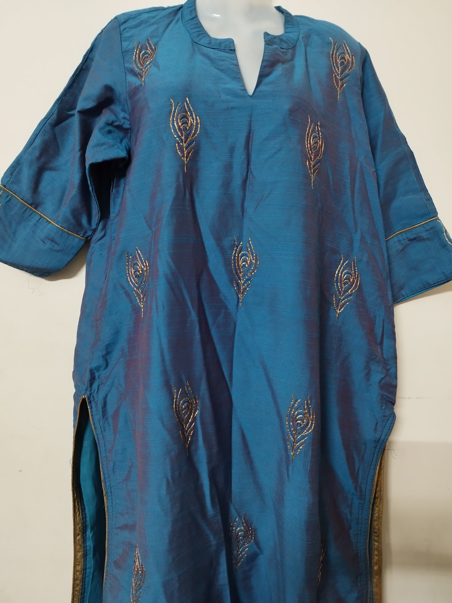 Peacock Embroidered Kurta