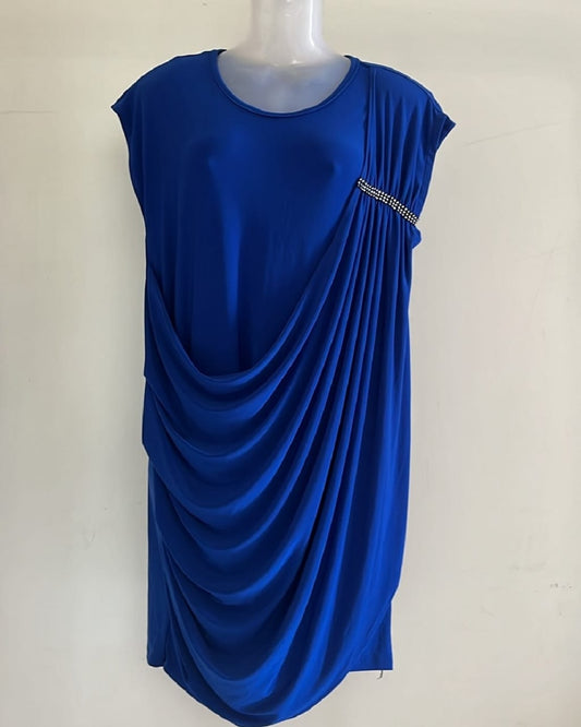 Chic Blue Party Dress Women