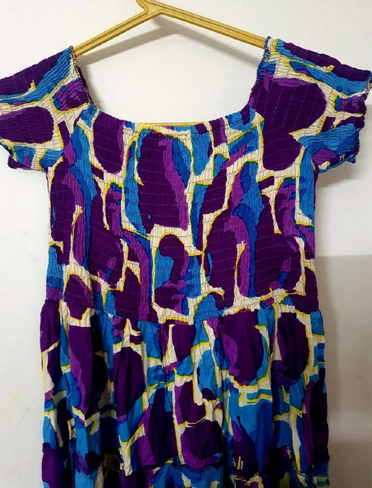 Fit and Flare Purple Frock