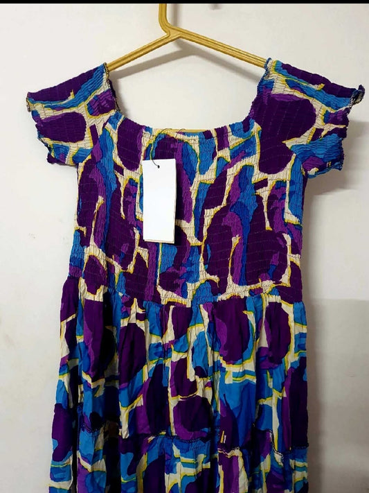 Fit and Flare Purple Frock