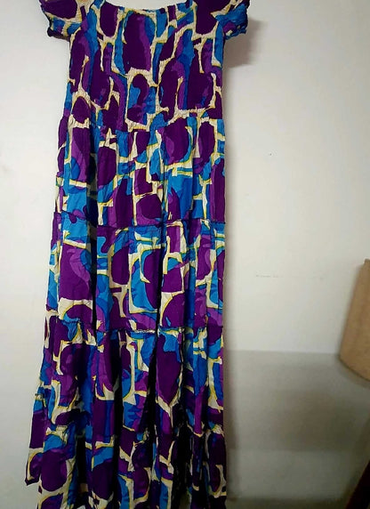 Fit and Flare Purple Frock