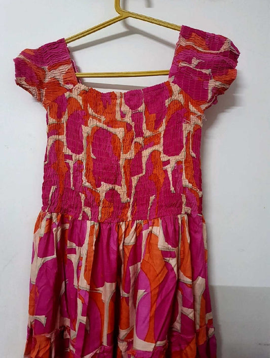 Fit and Flare Pink Frock