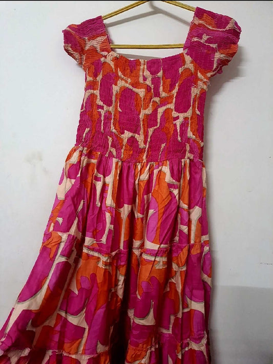 Fit and Flare Pink Frock
