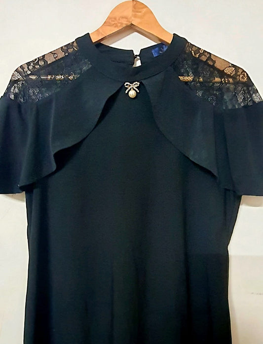 Black Korean Lace Top