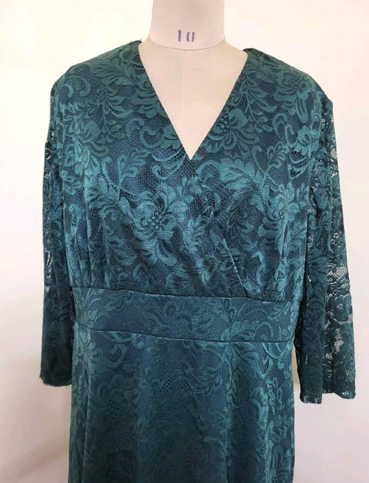 Plus Size Gown - Teal Gown Imported