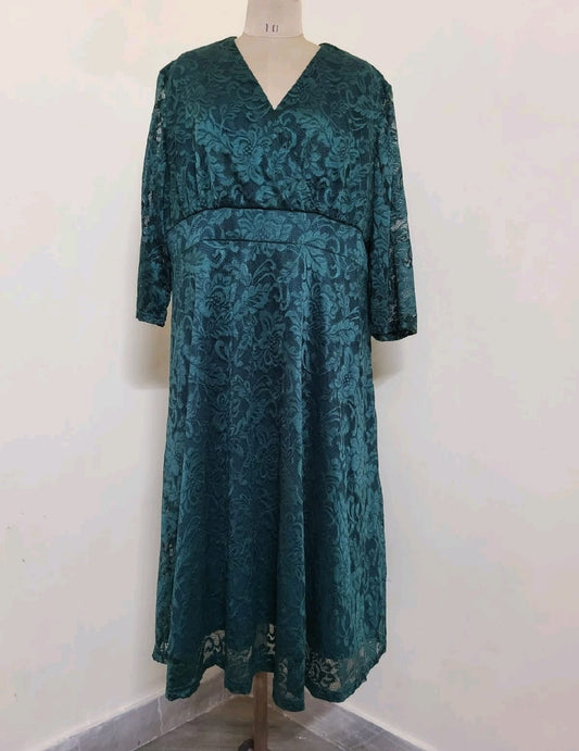 Plus Size Gown - Teal Gown Imported