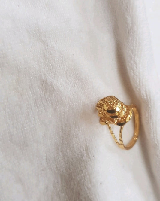 Gold Platted Mango 2 Step Ring
