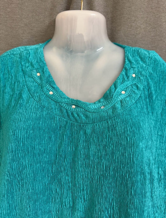 Plus Size Cyan Top