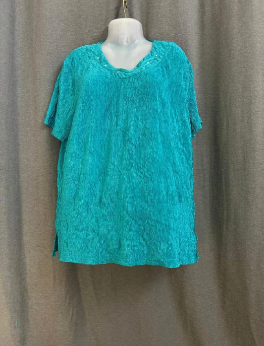 Plus Size Cyan Top
