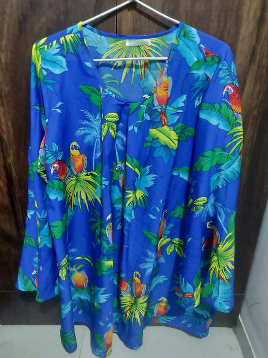 Plus Size Blue Top