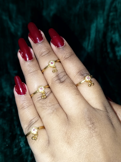 4 style Finger Rings with Stones