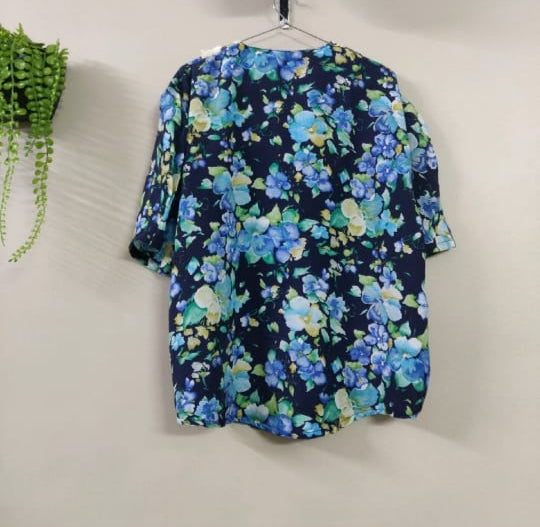 Plus Size Floral Korean Top