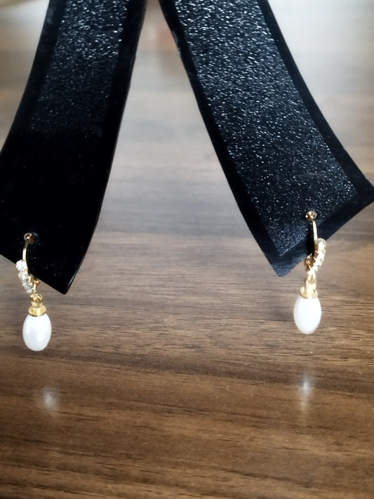 Pearl and Stone Beaded Earrings