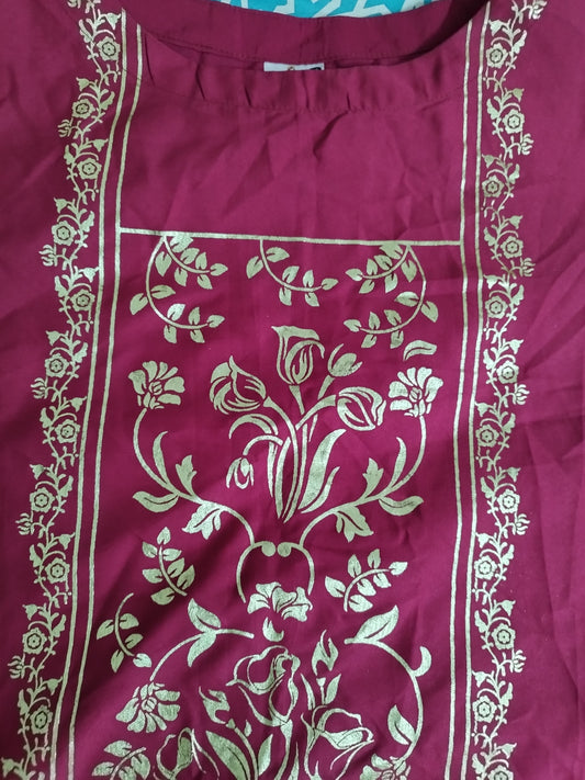 Maroon Kurta