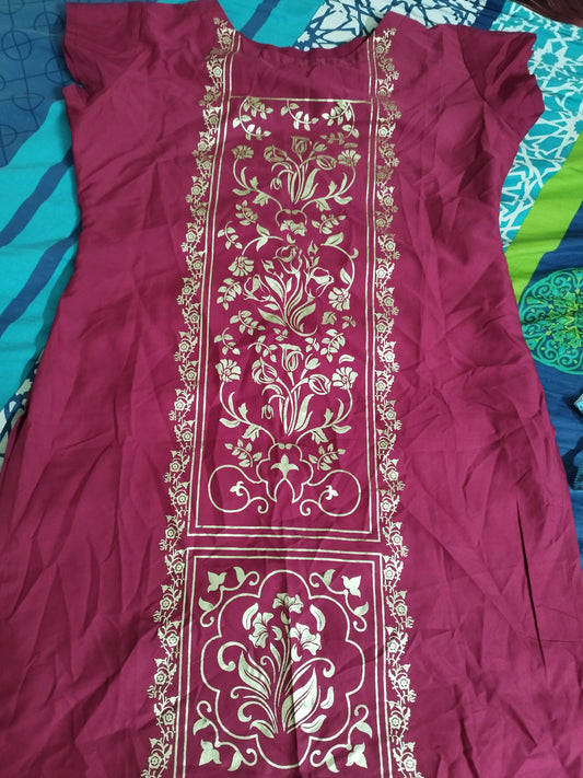 Maroon Kurta