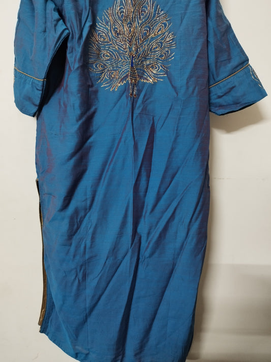 Peacock Embroidered Kurta